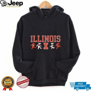 Illinois Fighting Illini X Grateful Dead Mascot Bears T Shirt