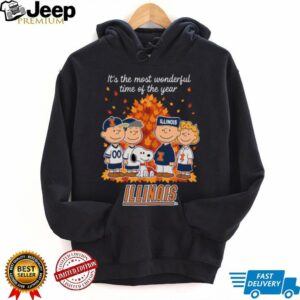 Illinois Fighting Illini X Peanuts It’S The Most Wonderful Time Of The Year The Fall Shirt