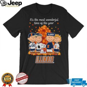 Illinois Fighting Illini X Peanuts It’S The Most Wonderful Time Of The Year The Fall Shirt