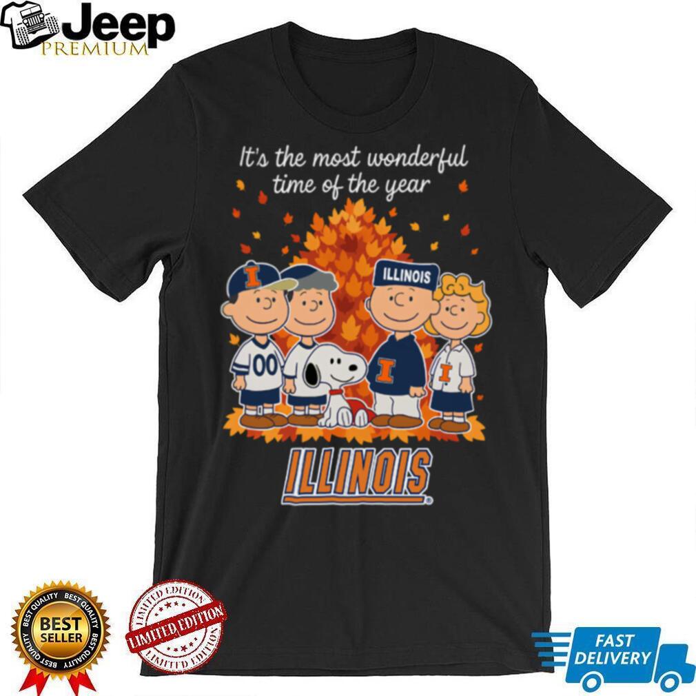 Illinois Fighting Illini X Peanuts It’S The Most Wonderful Time Of The Year The Fall Shirt Illinois Fighting Illini X Peanuts It’S The Most Wonderful Time Of The Year The Fall Shirt