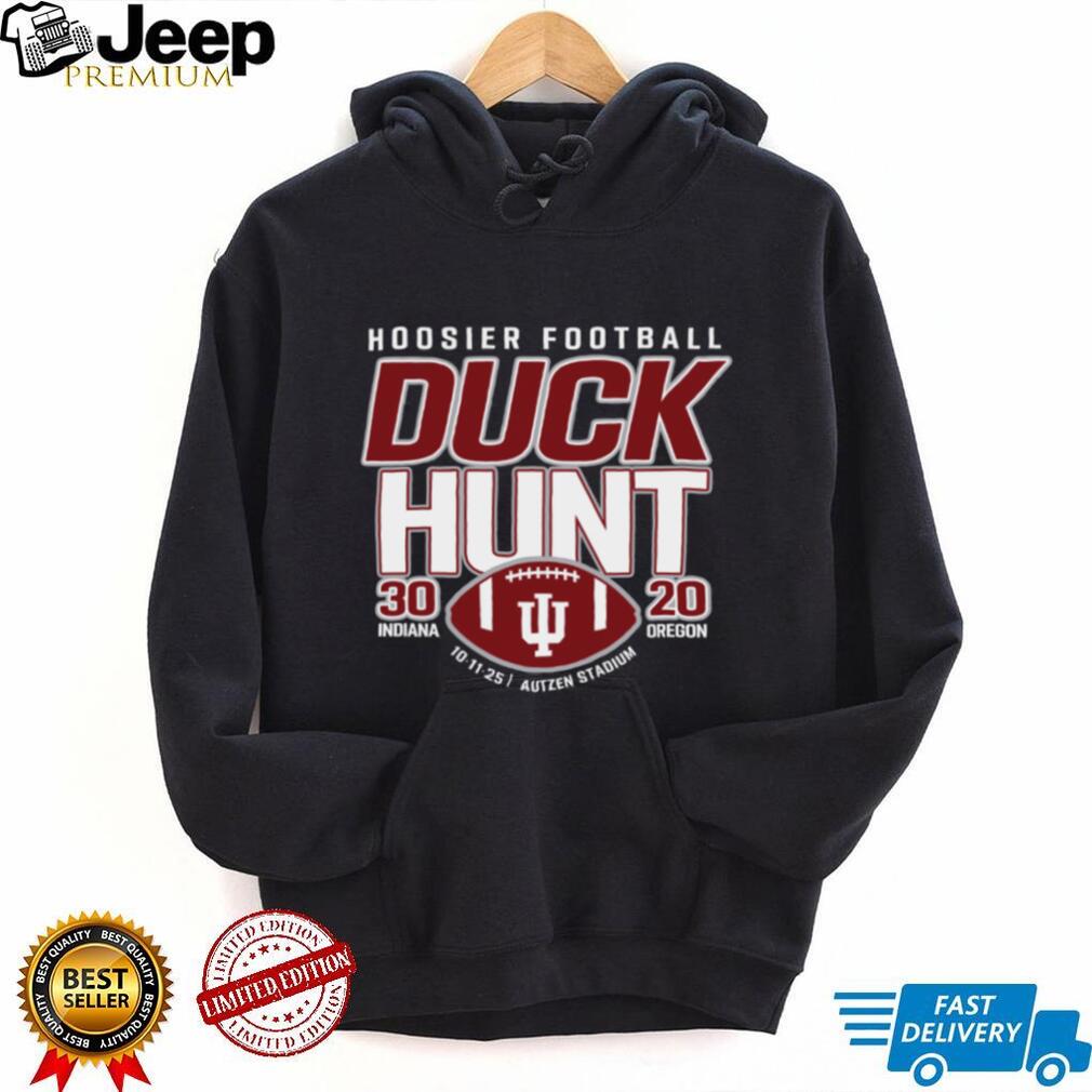 Indiana Hoosiers Beat Oregon Ducks 2025 Duck Hunt Score 30 20 T Shirt Indiana Hoosiers Beat Oregon Ducks 2025 Duck Hunt Score 30 20 T Shirt
