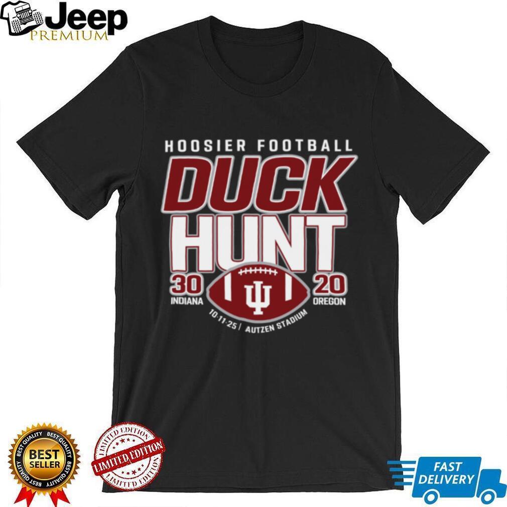 Indiana Hoosiers Beat Oregon Ducks 2025 Duck Hunt Score 30 20 T Shirt Indiana Hoosiers Beat Oregon Ducks 2025 Duck Hunt Score 30 20 T Shirt