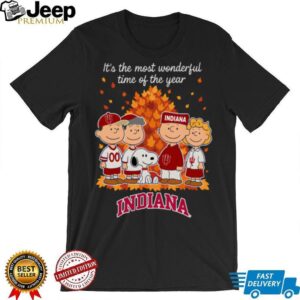 Indiana Hoosiers x Peanuts Fall T Shirt It’s the Most Wonderful Time of the Year