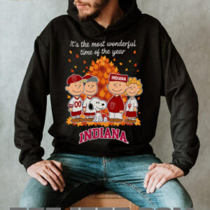Indiana Hoosiers x Peanuts Fall T Shirt It’s the Most Wonderful Time of the Year