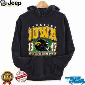 Iowa Hawkeyes How ‘Bout Them Hawks Football Helmet T Shirt