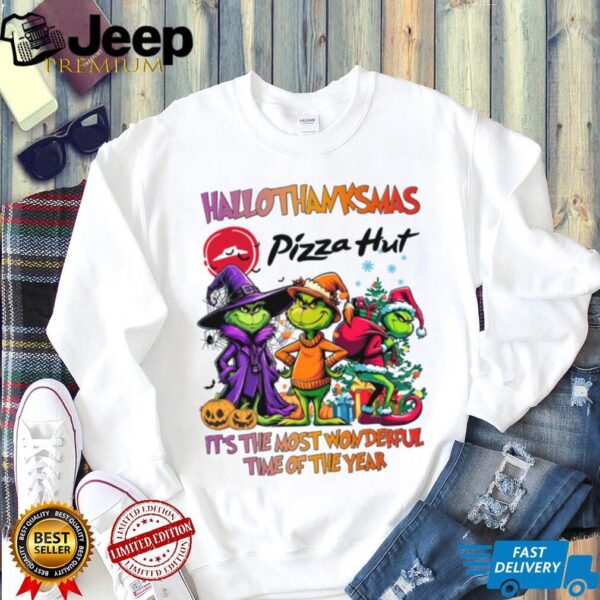 It’s The Most Wonderful Time Of The Year Grinch x Pizza Hut Christmas Halloween Thanksgiving Shirt