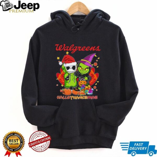 Jack Skellington And Grinch x Walgreens Happy HalloThanksMas Turkey Logo Tee