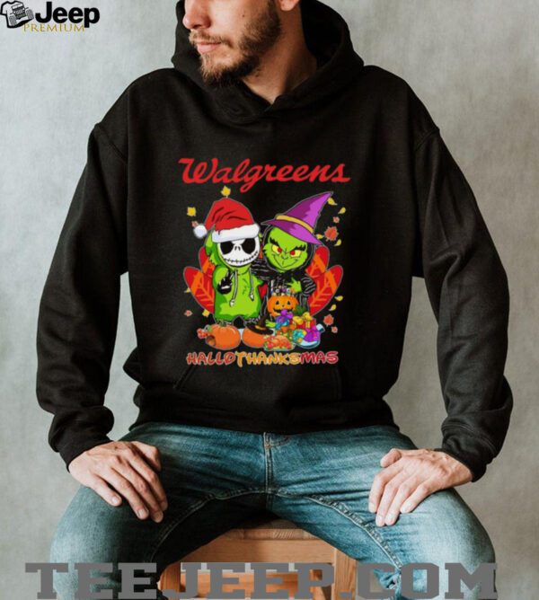 Jack Skellington And Grinch x Walgreens Happy HalloThanksMas Turkey Logo Tee