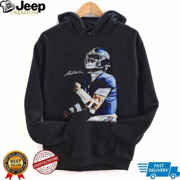 Jaxson Dart Aura New York Giants NFL Football signature shirt