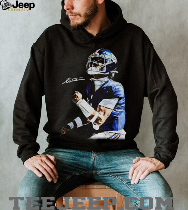 Jaxson Dart Aura New York Giants NFL Football signature shirt
