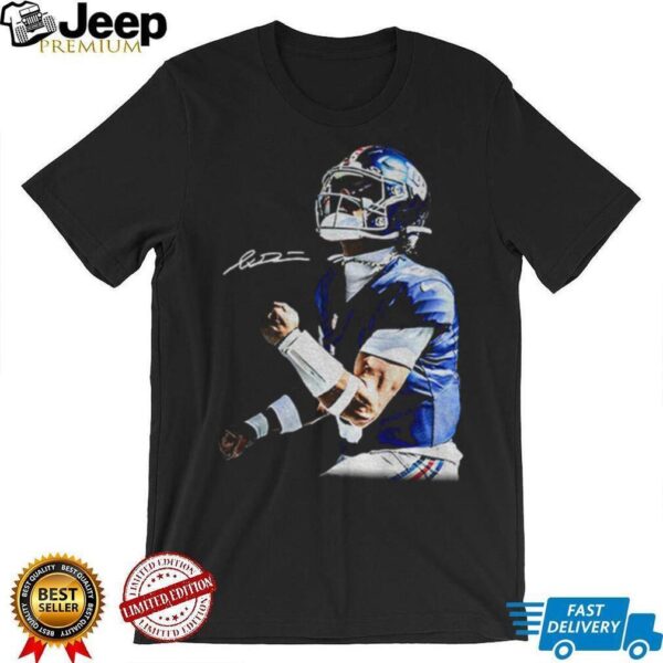 Jaxson Dart Aura New York Giants NFL Football signature shirt