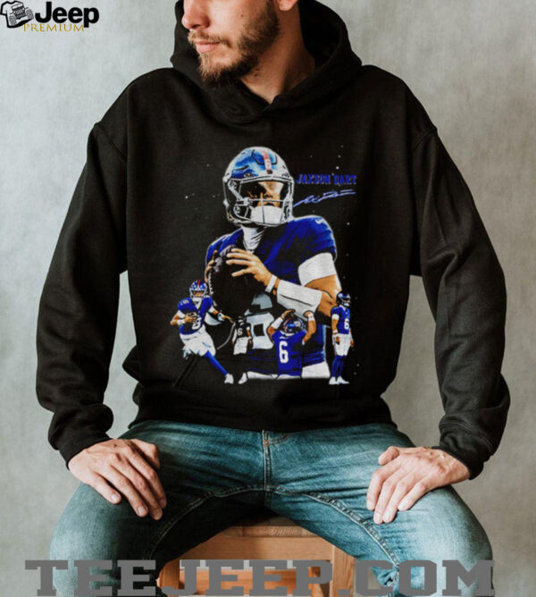 Jaxson Dart The Arrival New York Giants NFL Football signature graphic shirt