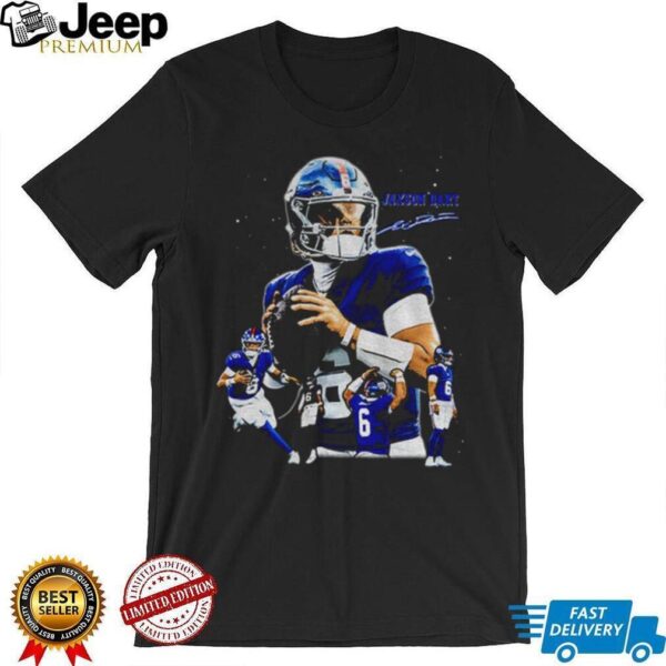 Jaxson Dart The Arrival New York Giants NFL Football signature graphic shirt