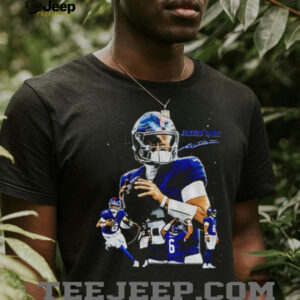 Jaxson Dart The Arrival New York Giants NFL Football signature graphic shirt