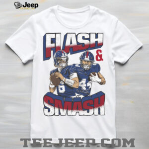 Jaxson Dart and Cam Skattebo Flash and Smash T Shirt