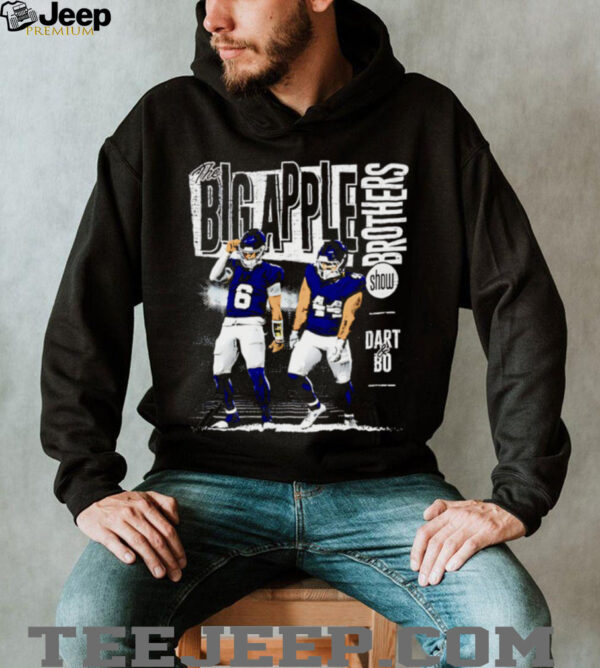 Jaxson Dart and Cam Skattebo New York Giants Big Apple Brothers shirt