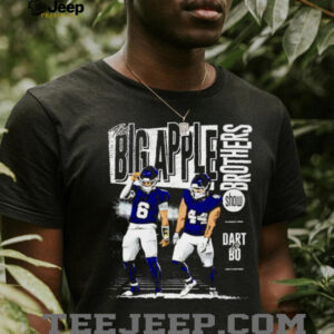 Jaxson Dart and Cam Skattebo New York Giants Big Apple Brothers shirt