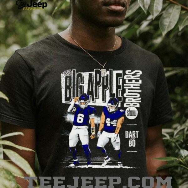 Jaxson Dart and Cam Skattebo New York Giants Big Apple Brothers shirt