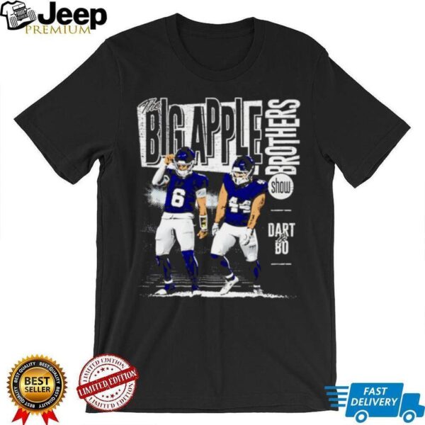 Jaxson Dart and Cam Skattebo New York Giants Big Apple Brothers shirt