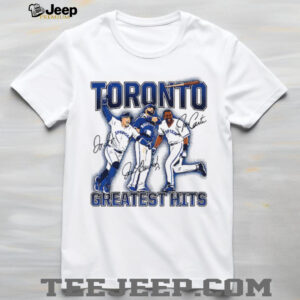 Joe Carter Jose Bautista and George Springer Toronto Blue Jays Toronto Greatest Hits MLB signature shirt