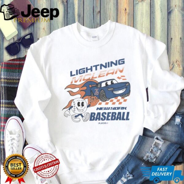 Jomboy Media Shop New York Mets Nolan McLean Superstar Cartoon T Shirt