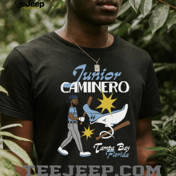 Jomboy Media Shop Tampa Bay Rays Junior Caminero Superstar Cartoon T Shirt