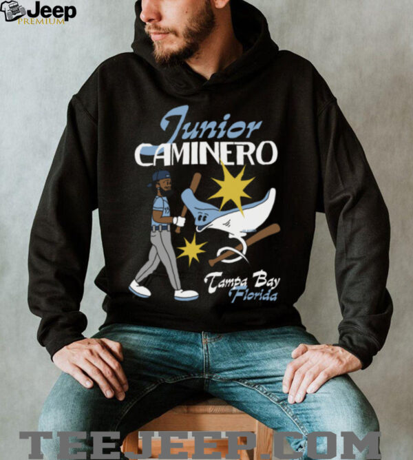 Jomboy Media Shop Tampa Bay Rays Junior Caminero Superstar Cartoon T Shirt