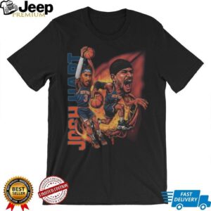 Josh Hart NY Knicks Cartoon Basketball Graphic 3 Fire Dunk TShirt