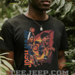 Josh Hart NY Knicks Cartoon Basketball Graphic 3 Fire Dunk TShirt