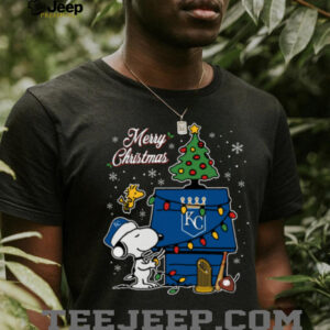 Kansas City Royals Merry Christmas Snoopy Baby T Shirt Holiday Baseball Tee