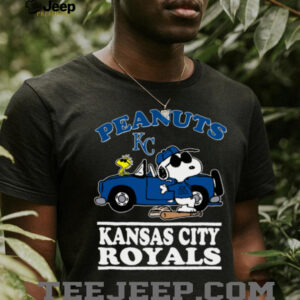 Kansas City Royals Snoopy Peanuts Car Baseball T Shirt