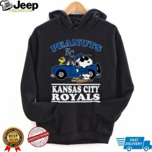 Kansas City Royals Snoopy Peanuts Car Baseball T Shirt