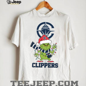 LA Clippers Christmas Grinch Santa Hat Holiday 2025 TShirt