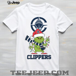LA Clippers Christmas Grinch Santa Hat Holiday 2025 TShirt