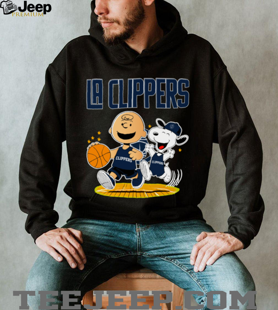 LA Clippers X Charlie Brown And Snoopy Playing Basketball Shirt LA Clippers X Charlie Brown And Snoopy Playing Basketball Shirt