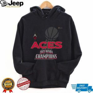Las Vegas Aces 2025 WNBA Finals Champions Trophy Tee Shirt