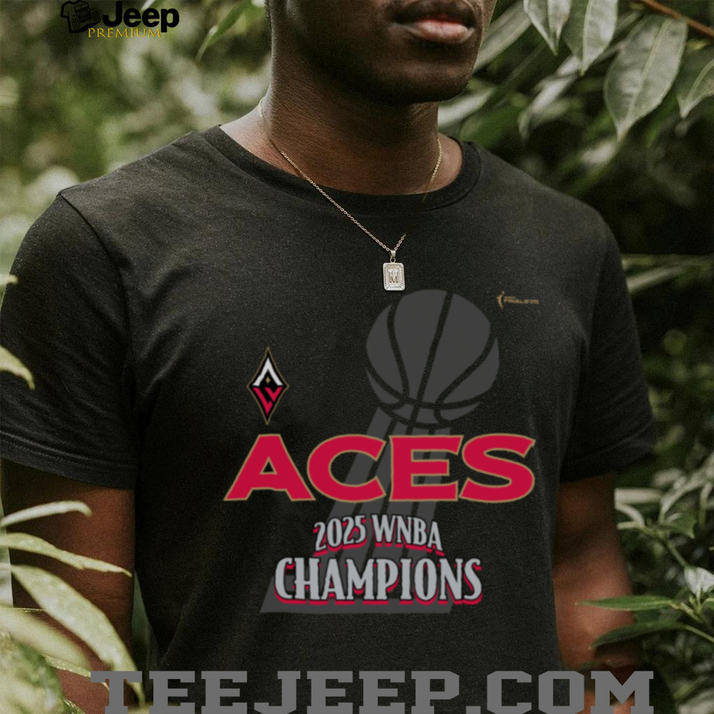 Las Vegas Aces 2025 WNBA Finals Champions Trophy Tee Shirt Las Vegas Aces 2025 WNBA Finals Champions Trophy Tee Shirt