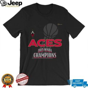 Las Vegas Aces 2025 WNBA Finals Champions Trophy Tee Shirt