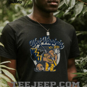 Light Blue West Virginia Mountaineers Retro Mountaineer Badge Shirt