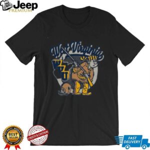 Light Blue West Virginia Mountaineers Retro Mountaineer Badge Shirt