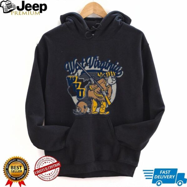 Light Blue West Virginia Mountaineers Retro Mountaineer Badge Shirt