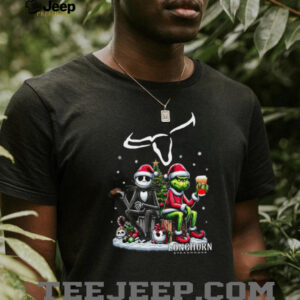 Longhorn Christmas The Grinch And Jack Skellington Unwilling Friends Logo T Shirt