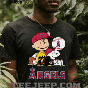 Los Angeles Angels Snoopy Charlie Brown Peanuts T Shirt