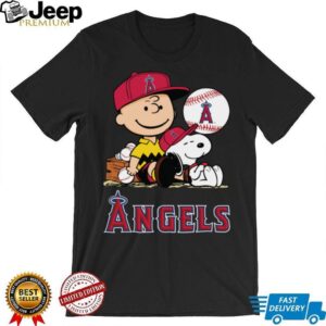 Los Angeles Angels Snoopy Charlie Brown Peanuts T Shirt