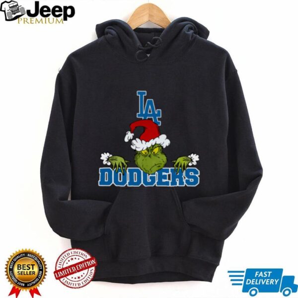 Los Angeles Dodgers Logo Baseball Grinch Christmas T Shirt