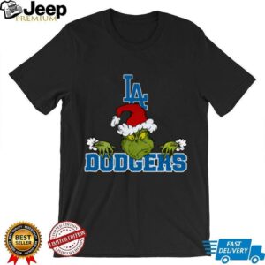 Los Angeles Dodgers Logo Baseball Grinch Christmas T Shirt