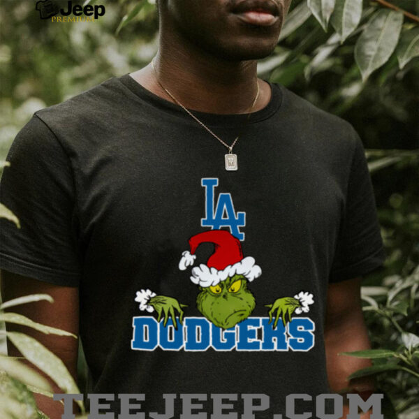 Los Angeles Dodgers Logo Baseball Grinch Christmas T Shirt