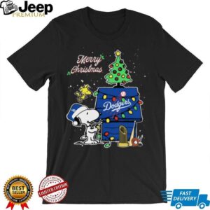 Los Angeles Dodgers Merry Christmas With Snoopy Baby Champions Shirt