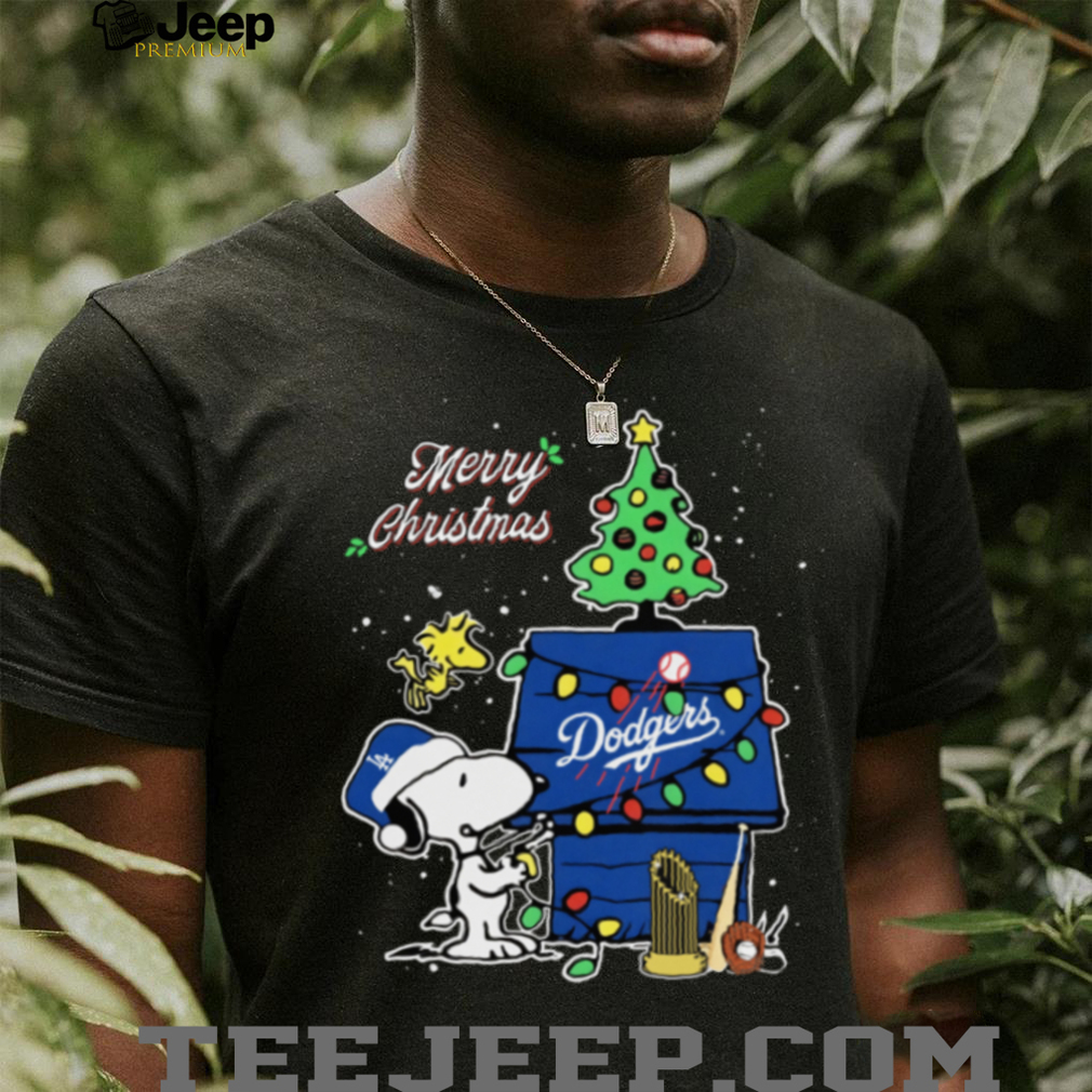 Los Angeles Dodgers Merry Christmas With Snoopy Baby Champions Shirt