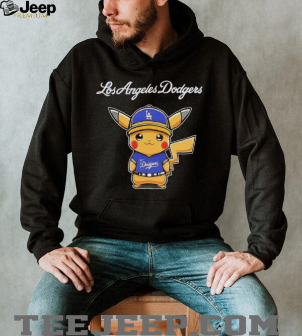 Los Angeles Dodgers X Pikachu Logo T shirt